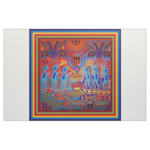 Tecido Ritual Peyote Xamã do Sudoeste Huichol