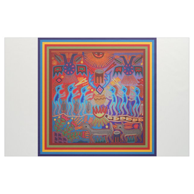 Tecido Ritual Peyote Xamã do Sudoeste Huichol (Jarda)