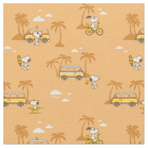 Tecido Road Trippin Peanuts Snoopy Padrão Praia