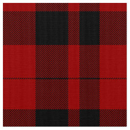 Tecido Rob Roy Tartan Vermelho e Xadrez Preta