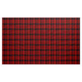 Tecido Rob Roy Tartan Vermelho e Xadrez Preta