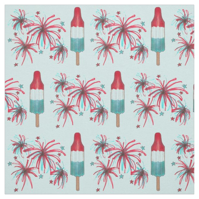 Tecido Rocket Pop picle Fireworks 4 de julho 4 de julho E (Modelo)