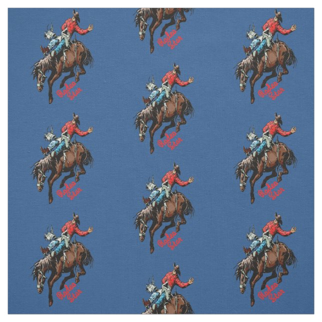 Tecido Rodeo Ocidental Cowboy Bareback Bronc Horse Rider (Modelo)