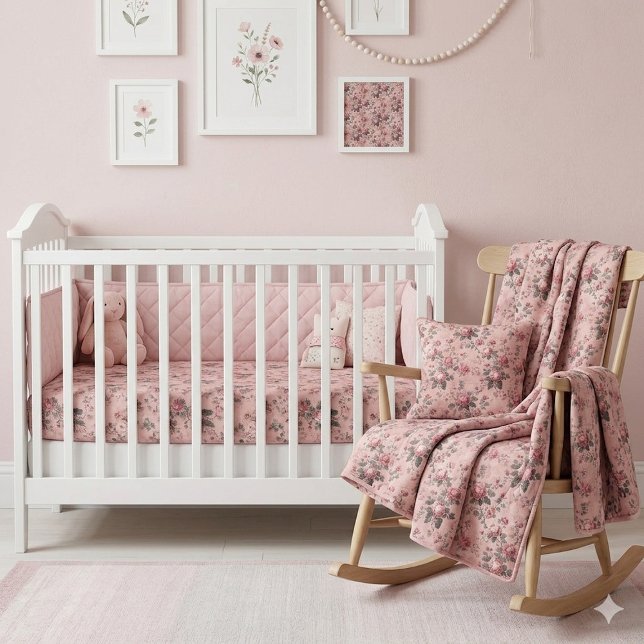 Tecido Romantic French Rococo Rose Garden Toile Pattern  (Romantic French Rococo Rose Garden Toile Pattern Fabric)