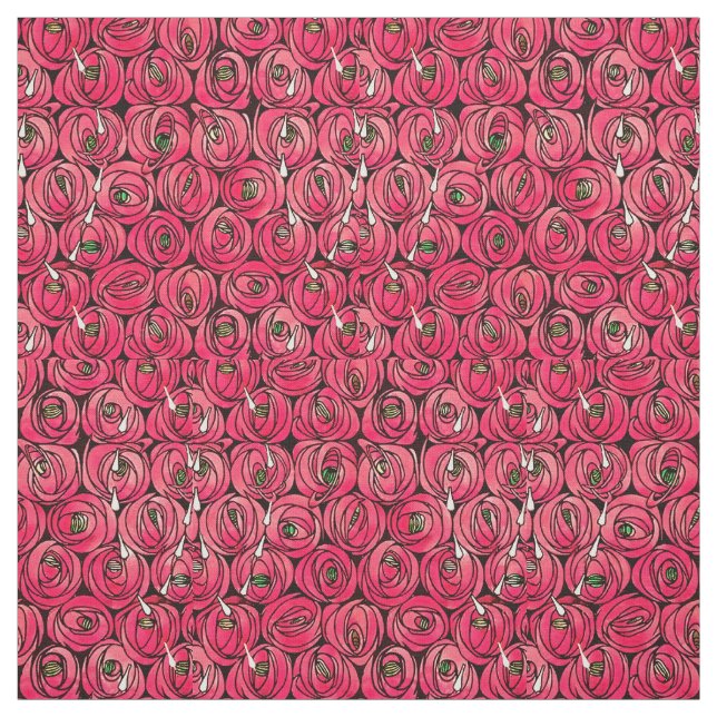 Tecido Rosa Art Nouveau Rennie Macintosh Graphic (Modelo)