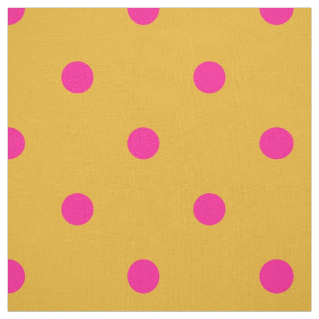 Tecido Rosa Brilhante e Bolinhas Laranja Marigold (Modelo)