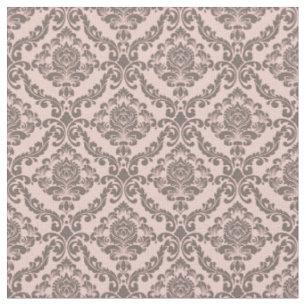 Tecido Rosa & Chocolate Damask