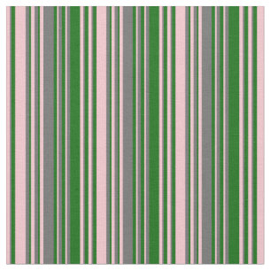 Tecido Rosa, Cinzas Escuras e Faixa Verde Escura