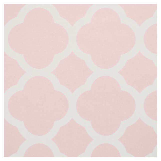 Tecido Rosa claro Moderno Quatrefoil Grande Escala (Modelo)