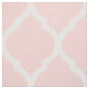 Tecido Rosa claro Quatrefoil Marroquino Grande Escala