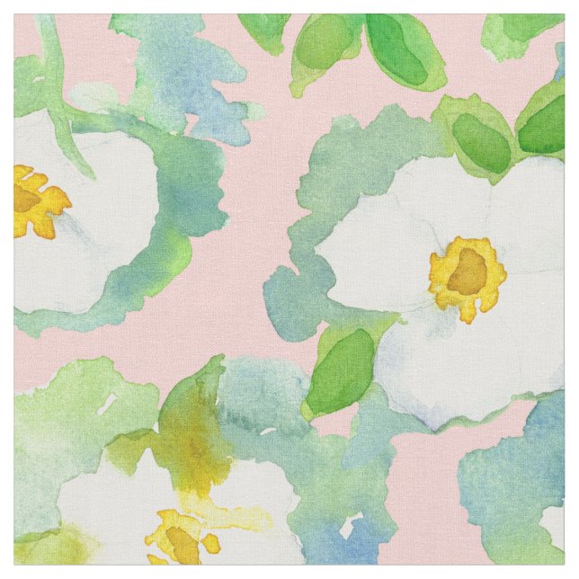 Tecido Rosa de Cherokee Branco Cor-de-rosa-claro (Detalhe)