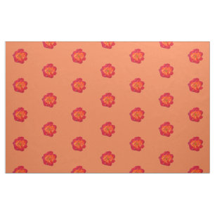 Tecido Rosa de laranja vermelho