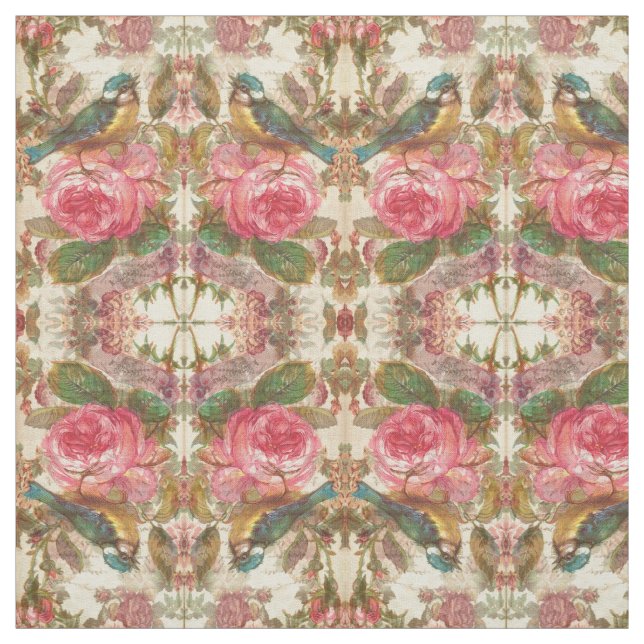 Tecido Rosa de pássaro (Modelo)