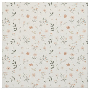 Tecido Rosa Desmaiado Flor Silvestre Vintage Boho 70s Flo