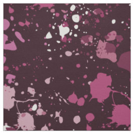 Tecido Rosa Divertido e Splatter de Pintura Púrpura