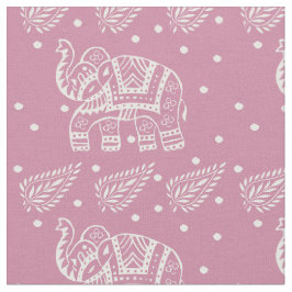 Tecido Rosa do rosa do Bloco-impressão do indiano Paisley