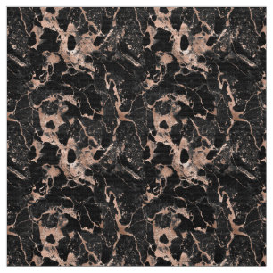 Tecido Rosa dourado-mármore preto