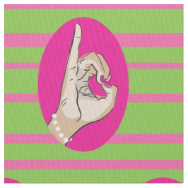 tecido rosa e verde da Sorority Life