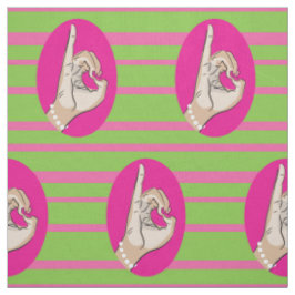 tecido rosa e verde da Sorority Life