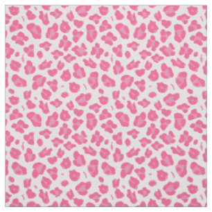 Tecido Rosa Elegante na Impressão Rosa-Leopardo