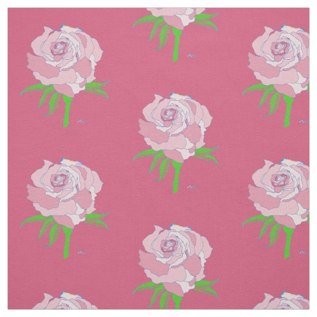 Tecido - Rosa em tons de cor (Modelo)