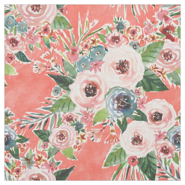 Tecido Rosa FLORAL FLORAL GONE (Modelo)