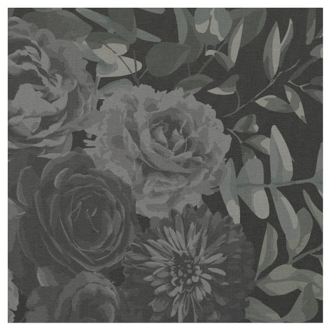 Tecido Rosa Gótico Preto (Detalhe)