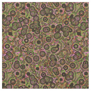 Tecido rosa laranja verde preto geométrico