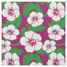 Tecido Rosa magenta floral do hibiscus havaiano tropical