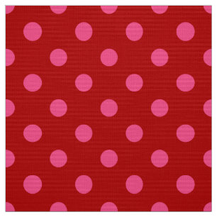Tecido Rosa No Design De Padrão Do Bolinhas Vermelho