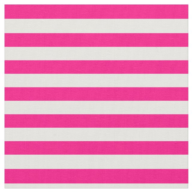 Tecido Rosa quente & branco listrados (Detalhe)