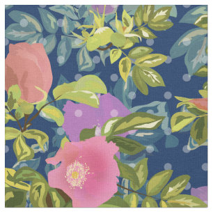 Tecido Rosa selvagem, fundo azul, rosa selvagem, rosas, c
