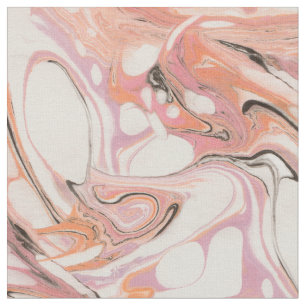 Tecido Rosado  Padrão de mármore de água Abstrato