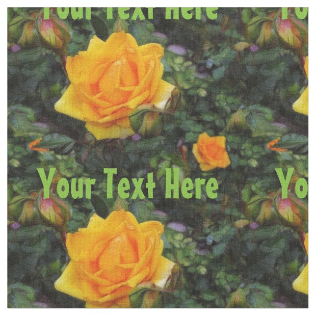 Tecido Rosas amarelos - personalize (Detalhe)