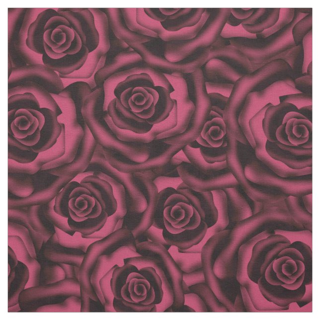 Tecido Rosas de Borgonha Escura. (Modelo)