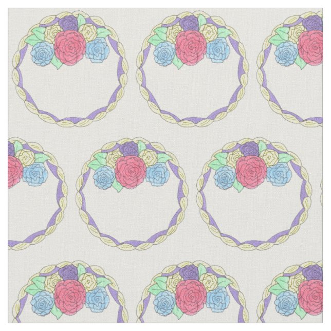Tecido Rosas de Glacé de Bolo de Casamento de Aniversário (Detalhe)