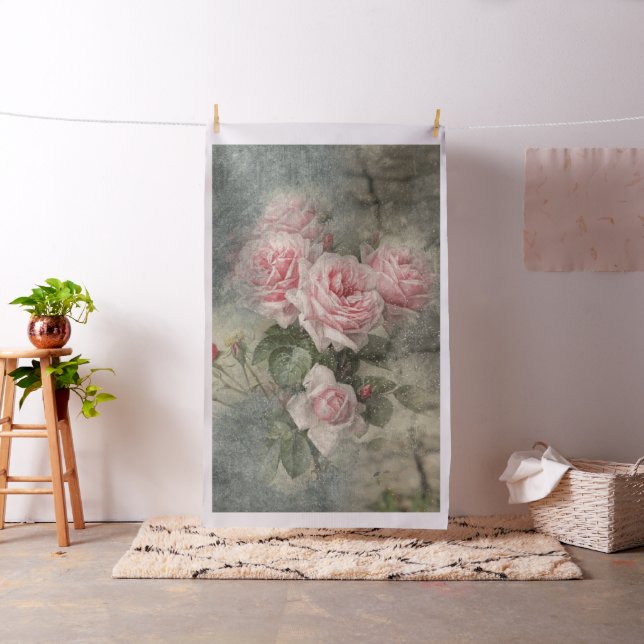 Tecido ROSAS GRUNGY - Flores Vintage (In Situ)