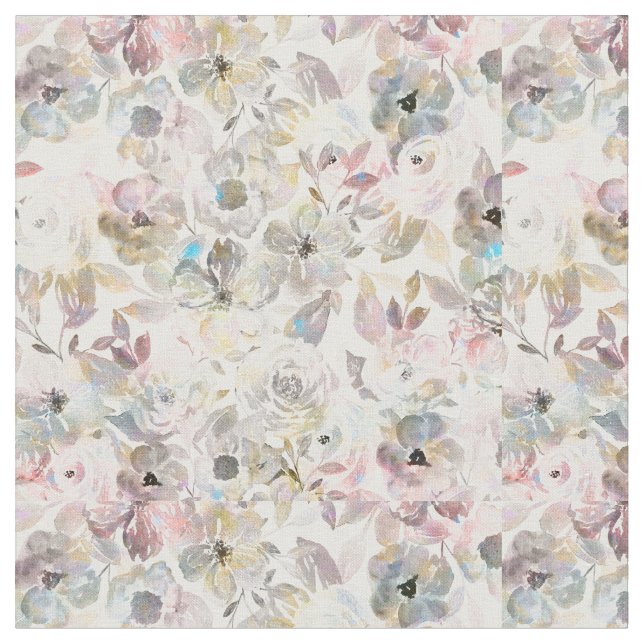 Tecido Rosas impermeáveis de cinzas brancas (Detalhe)