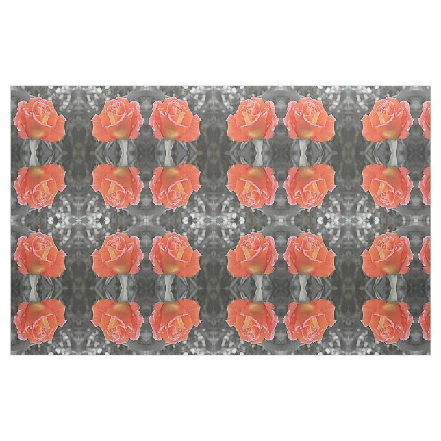 Tecido rosas laranja Tecido, textil colorido da casa (Fat Quarter)