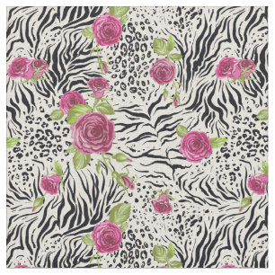 Tecido Rosas no teste padrão animal