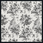 Tecido Rosas Românticas Antiguas Vintage de Cinza Branca<br><div class="desc">Rosas de cinzas monocromáticas Elegantes e sem costura,  em fundo branco.</div>