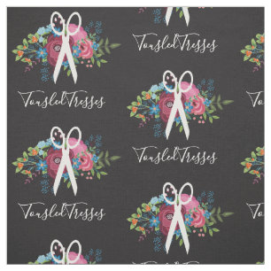 Tecido Rosas Rosa Brilhantes Moles Tesouras Brancas Salã