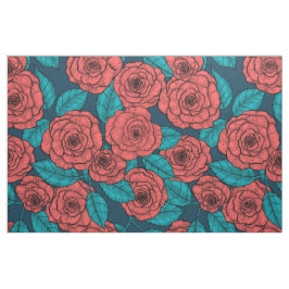 Tecido Rosas vermelhas