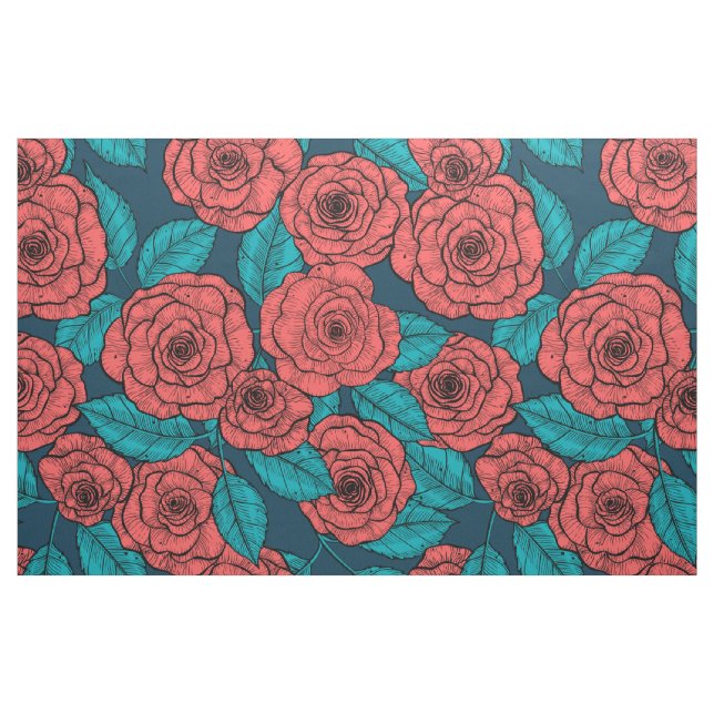 Tecido Rosas vermelhas (Fat Quarter)