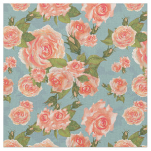 Tecido Rosas Vintage