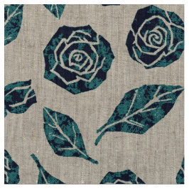 Tecido Rose Pandora - Navy Teal