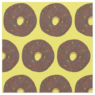 Tecido Rosquinha de Chocolate Fosco Arco-Íris Espessura