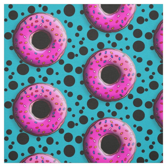 Tecido Rosquinha pálida com aspersores coloridos + suas i (Modelo)