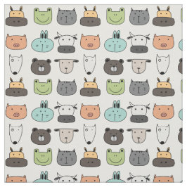 Tecido - Rostos de Animais