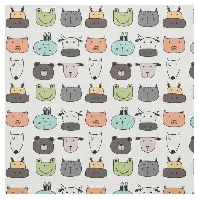 Tecido - Rostos de Animais (Modelo)